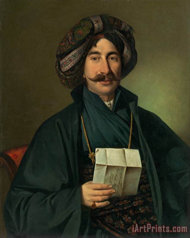 Jozef Tominc Man in Ottoman Dress Art Painting
