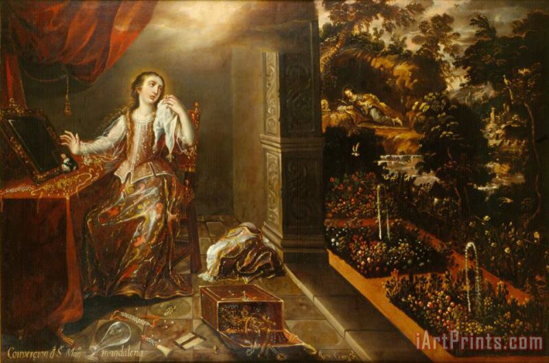 Juan Correa The Conversion of Saint Mary Magdalene Art Painting