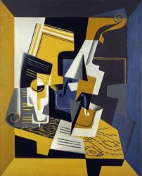 Juan Gris A Violin And Glass painting
