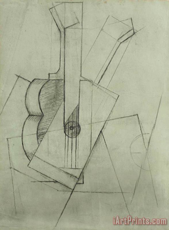 La Guitare, 1913 painting - Juan Gris La Guitare, 1913 Art Print