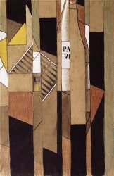 Juan Gris Still Life with Bottle And Cigars painting