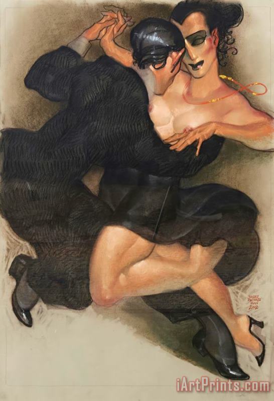 Juarez Machado Couple Dancing, 2002 Art Painting