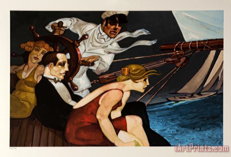No Veleiro (in The Sailboat) painting - Juarez Machado No Veleiro (in The Sailboat) Art Print