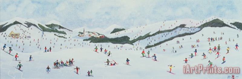 On The Slopes painting - Judy Joel On The Slopes Art Print