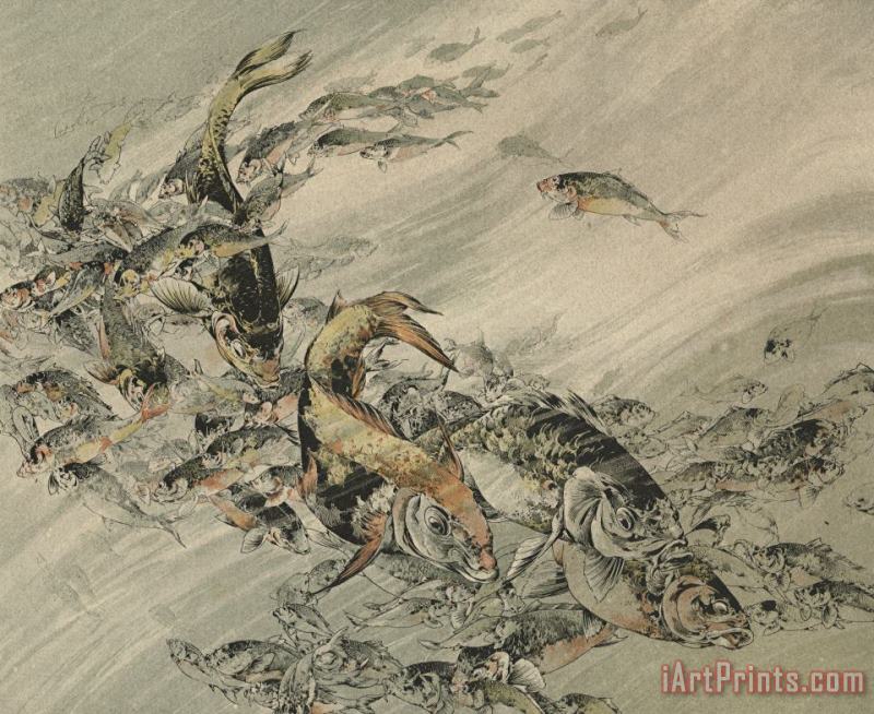Jules-Auguste Habert-Dys Fishes Art Print