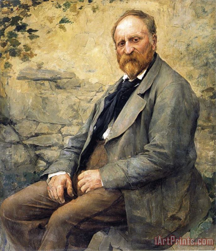 Jules Bastien Lepage Portrait of The Artist's Father Art Painting