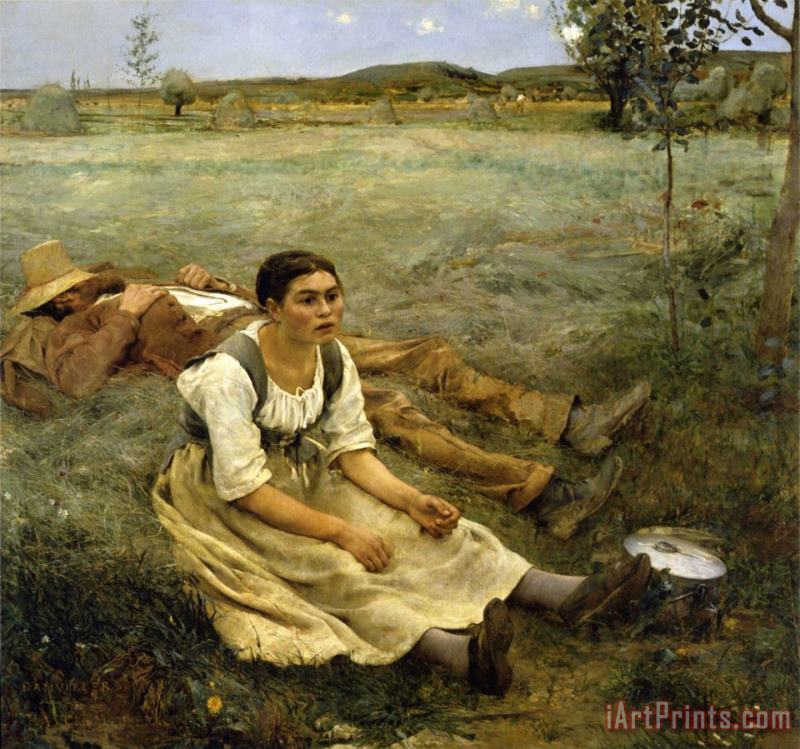 Jules Bastien Lepage The Hay Fever Art Painting