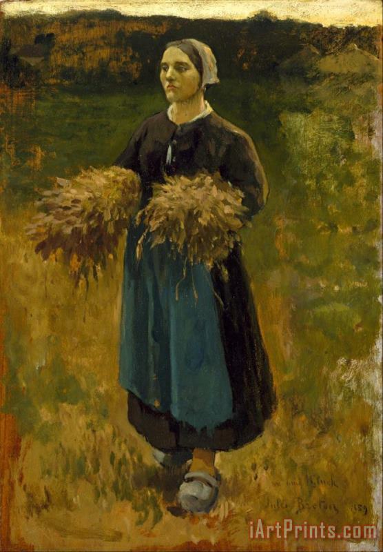Jules Breton The Gleaner Art Painting
