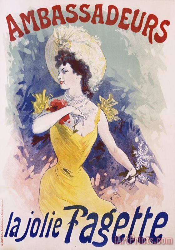Ambassadeurs: La Jolie Fagette Poster painting - Jules Cheret Ambassadeurs: La Jolie Fagette Poster Art Print