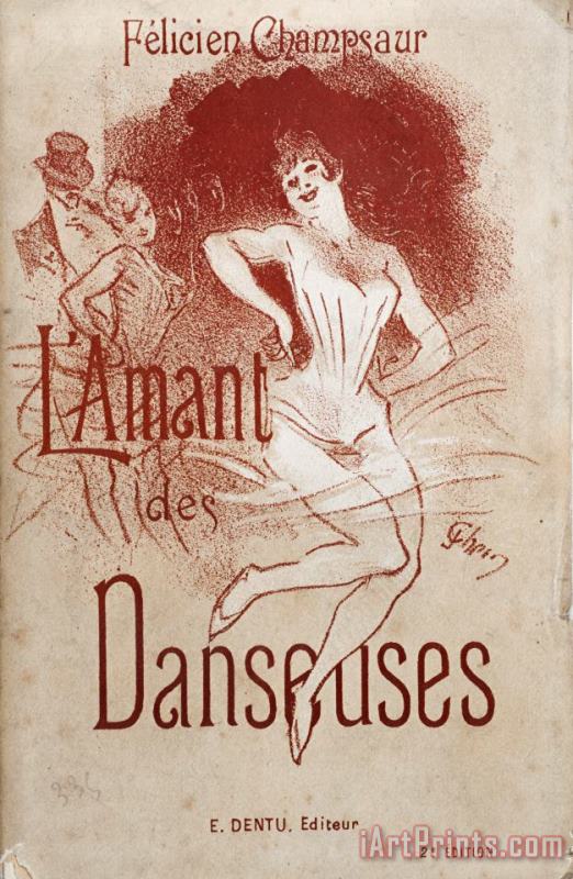 Cover for L'amant Des Danseuses (lover of Dancers) painting - Jules Cheret Cover for L'amant Des Danseuses (lover of Dancers) Art Print