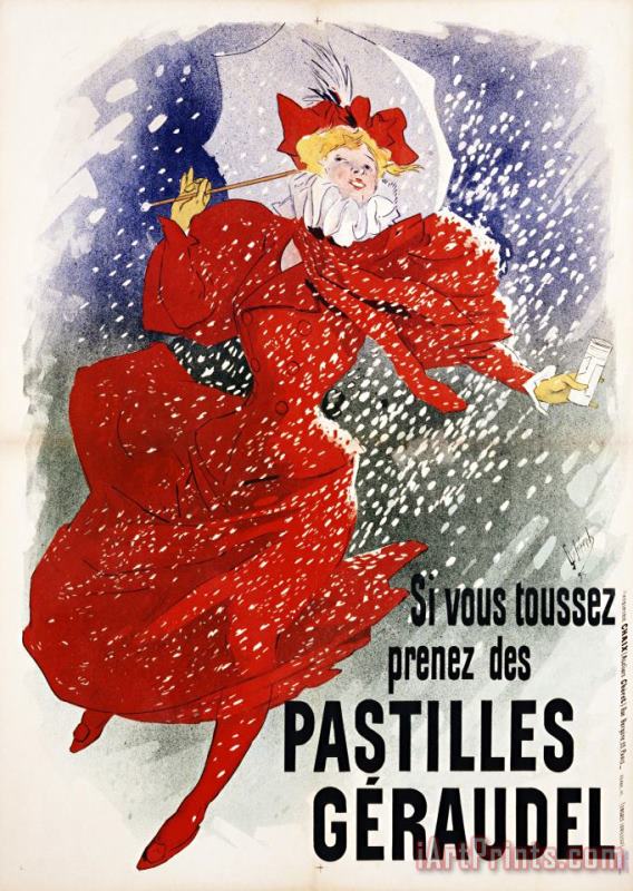 Pastilles Geraudel Poster painting - Jules Cheret Pastilles Geraudel Poster Art Print