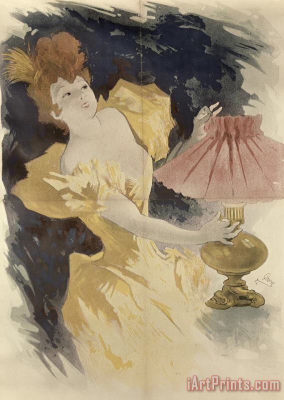 Jules Cheret Saxoleine (advertisement for Lamp Oil) Art Print