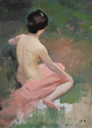 Jules Ernest Renoux Female Nude painting