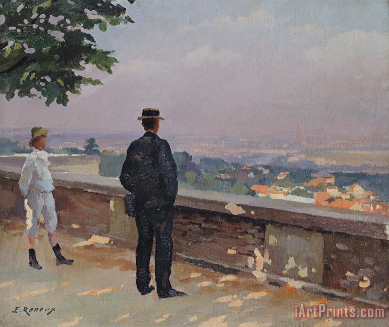 Jules Ernest Renoux Paris from the observatory at Meudon Art Print