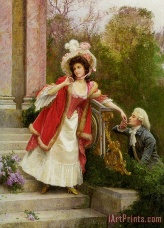 Jules Girardet The Lovers Art Painting