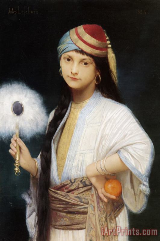 The Feathered Fan painting - Jules Joseph Lefebvre The Feathered Fan Art Print