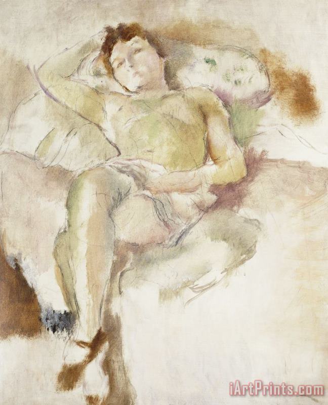 Jules Pascin Bobette Lying Down Bobette Allongee Art Painting