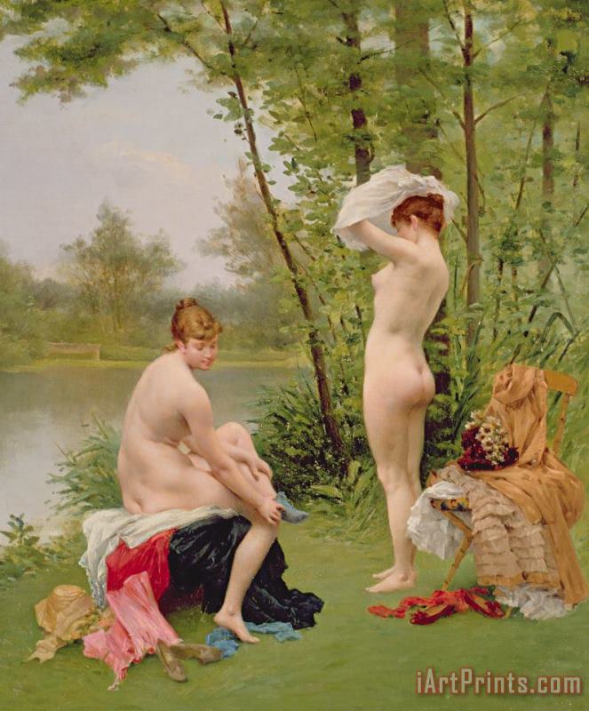 Jules Scalbert The Bathers Art Painting
