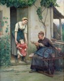 Contemporary Age Paintings and Prints - The Three Ages by Jules Scalbert