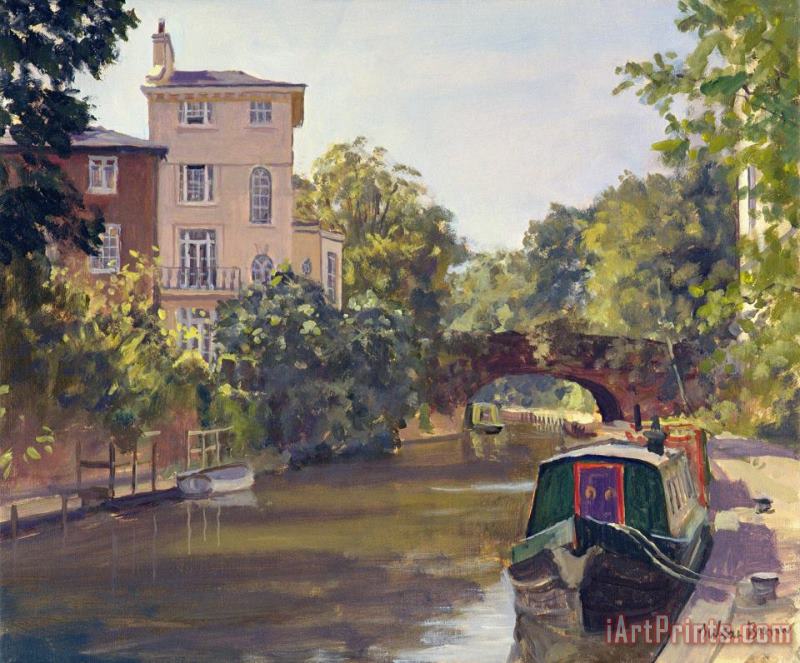 Regent's Park Canal painting - Julian Barrow Regent's Park Canal Art Print