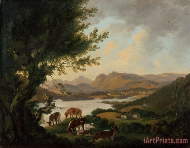 Lake Windermere painting - Julius Caesar Ibbetson Lake Windermere Art Print