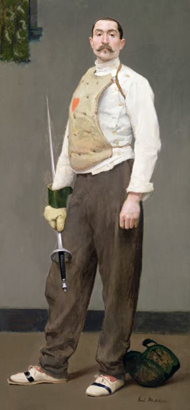 Julius Gari Melchers The Fencing Master Art Painting