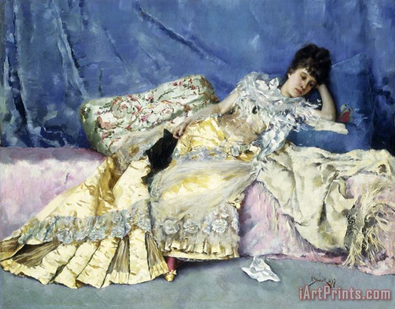 Lady on a Divan painting - Julius Leblanc Stewart Lady on a Divan Art Print