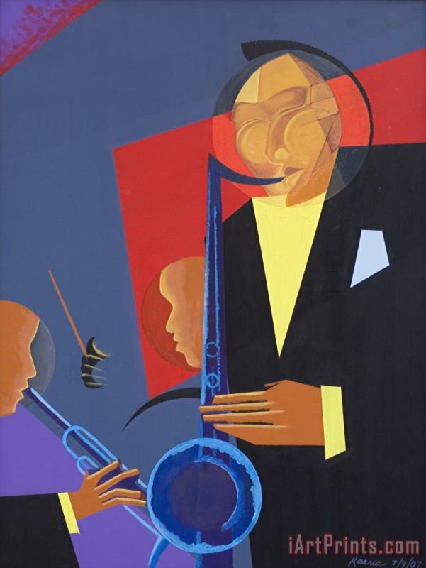 Jazz Sharp painting - Kaaria Mucherera Jazz Sharp Art Print
