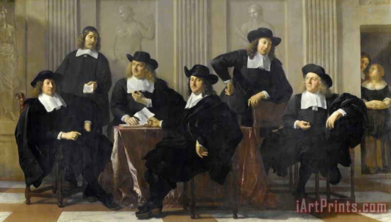 Karel Dujardin The Regents of The Spinhuis And Nieuwe Werkhuis, Amsterdam Art Painting