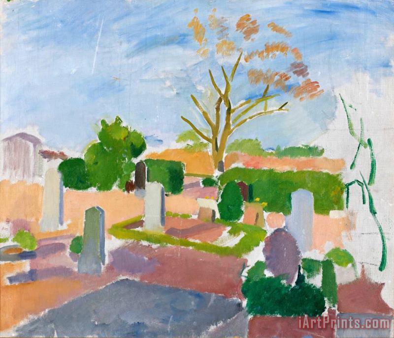 Graveyard, Christianso painting - Karl Isakson Graveyard, Christianso Art Print