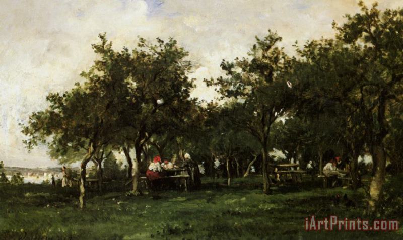 Karl Pierre Daubigny Peasants Repast Art Painting
