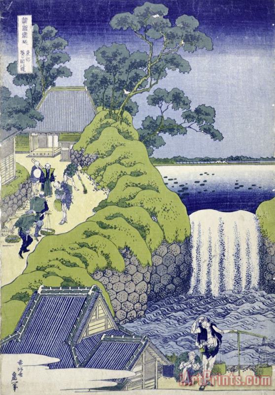 Katsushika Hokusai Aoigaoka Waterfall in The Eastern Capital Art Painting