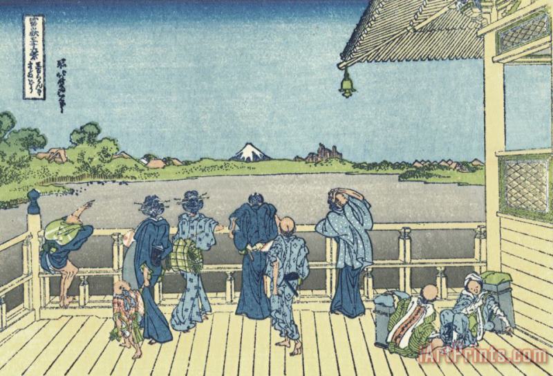 Katsushika Hokusai Sazai Hall of The Five Hundred Rakan Temple Art Print