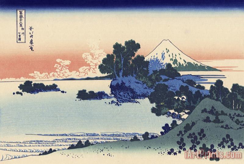 Shichiri Beach in Sagami painting - Katsushika Hokusai Shichiri Beach in Sagami Art Print