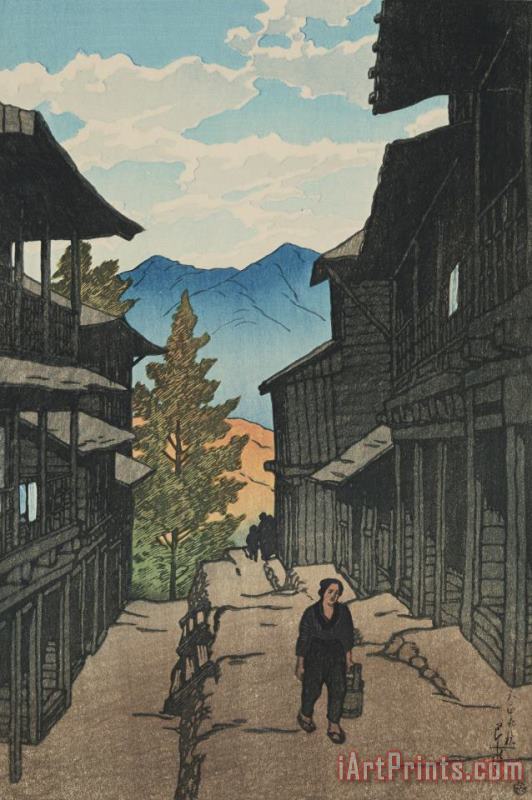 Kawase Hasui Autumn at Shiobara (shiobara Arayu No Aki), From The Series Souvenirs of Travels, First Series (tabi Miyage, Dai Isshu) Art Print