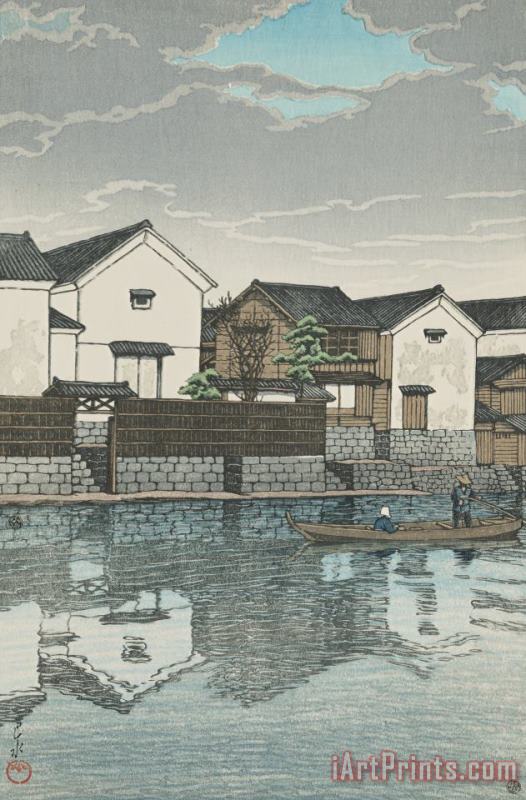 Kawase Hasui Cloudy Day at Matsuye (izumo Matsuye Kumoribi), From The Series Souvenirs of Travels, Third Series (tabi Miyage, Dai San Shu) Art Print