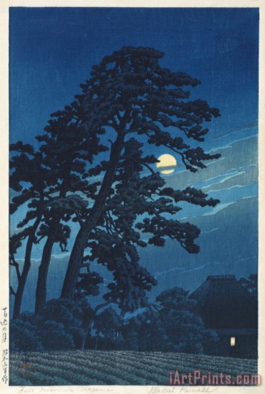 Full Moon in Magome painting - Kawase Hasui Full Moon in Magome Art Print