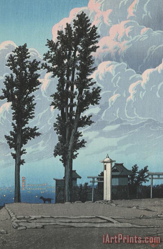 Kawase Hasui Kanda Myojin Shrine After The Earthquake Fire (kanda Myojin Keidai) Art Print