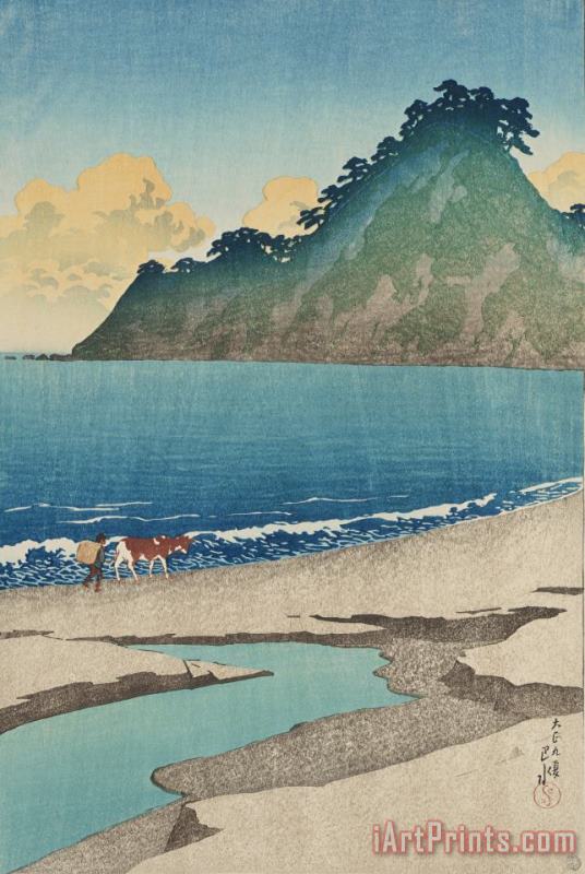 Kawase Hasui Summer Morning on Iwaino Beach (boshu, Iwaino Hama), From The Series Souvenirs of Travels, First Series (tabi Miyage, Dai Isshu) Art Print