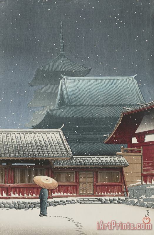 Kawase Hasui The Temple Tennoji, Osaka (osaka Tennoji) Art Print