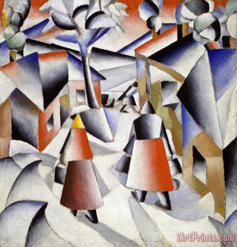 Kazimir Malevich Morning in The Village After Snowstorm Art Print