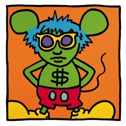 Keith Haring Andy Mouse II 1985 painting