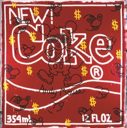 Keith Haring Andy Mouse New Coke, 1985 painting