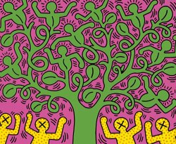 Keith Haring Arbre De Vie Tree of Life 1984 painting