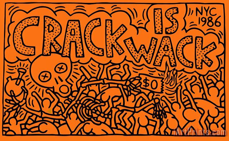 Keith Haring Crack Is Wack Art Print for sale - iArtPrints.com