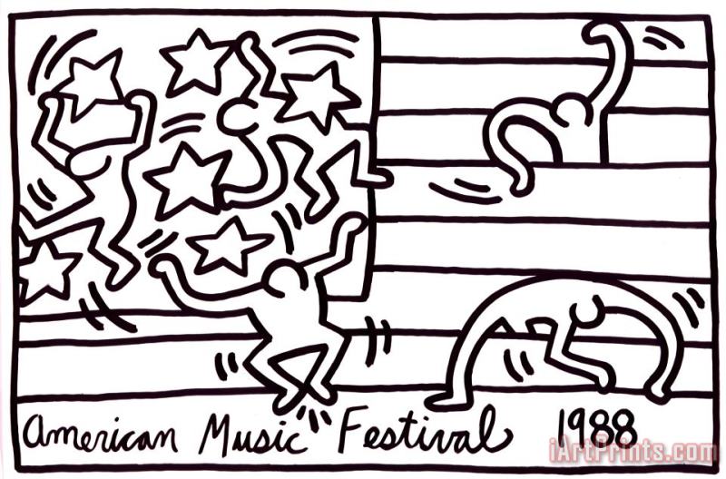 Keith Haring Disegno Per Il New York City Ballet Art Painting