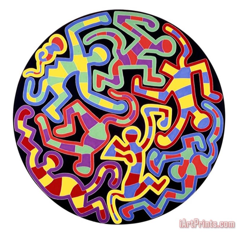 Keith Haring Monkey Puzzle 1988 Art Painting