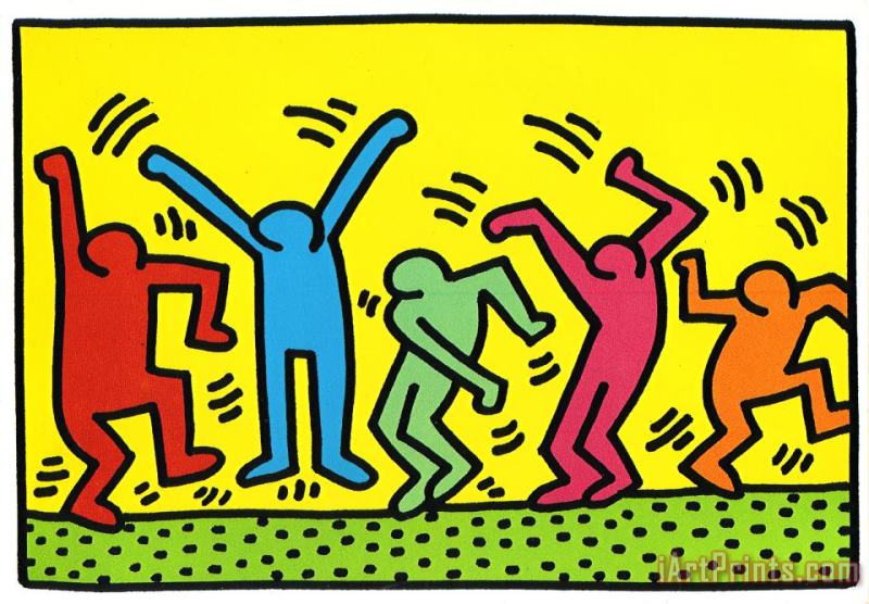 Pop Shop painting - Keith Haring Pop Shop Art Print