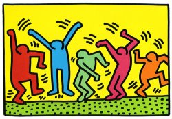 Keith Haring Pop Shop painting
