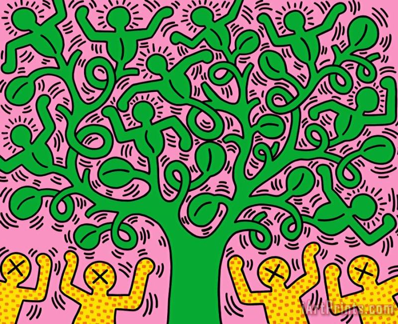 Keith Haring Tree of Life, 1985 Art Print for sale - iArtPrints.com
